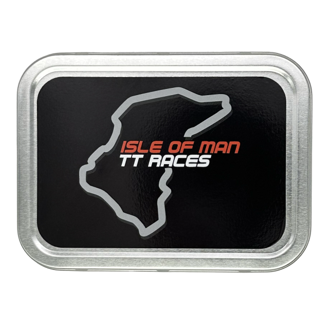 TOBACCO TIN - MULTI TT RACES LOGO MG 258